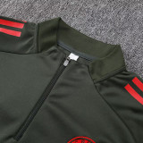 25/26 Bayern Dark Green Half Pull Tracksuit #B2512 (半拉链)