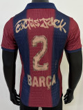 25/26  BAR Home Co branded Edition  Player Version   Soccer Jersey(背后广告#2）