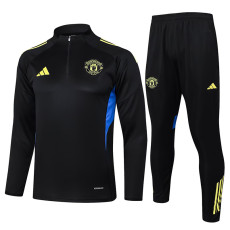 25/26 Man Utd Black  Half Pull Tracksuit #B2538 (半拉链)