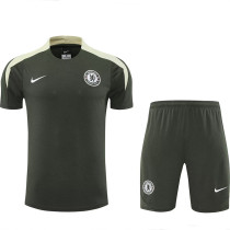 25/26 CHE Army Green Training Shorts Suit