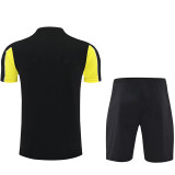 25/26  Dortmund Black Training Short Suit(黄边）