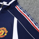 25/26  Man Utd Royal Blue  Jacket Tracksuit#F13（宝蓝白色拉链）