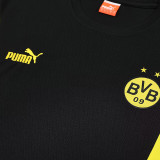 25/26  Dortmund Black Training Short Suit(黄边）