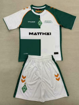 2025 Werder Bremen Special Edition White Green Kids  Soccer Jersey
