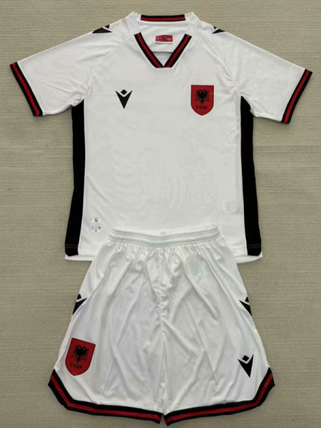25/26 Albania Away  Kids  Soccer Jersey