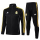 25/26 RMA Black Retro Jacket Tracksuit#A2529(黄袖边）