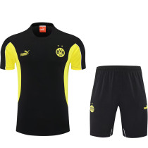 25/26  Dortmund Black Training Short Suit(黄边）