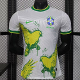 25/26  Brazil White Peace Dove Special Edition  Player Version Soccer Jersey
