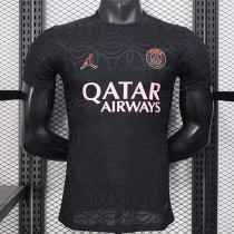 25/26 PSG Ancient Money Pattern Special Edition Black  Player Version  Soccer Jersey