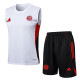 25/26 Bayern  White Training Vest Suit #D2558（两边红边）