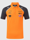 2025 McLaren Orange #4 Polo Racing Suit(翻领)