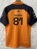 2025 McLaren Orange #81 Polo Racing Suit(翻领)