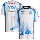 2025 Red Bull White Round Neck Racing Suit(圆领)