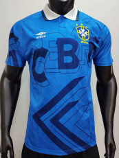 1992 Brazil Blue Retro Soccer Jersey