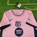 25 /26 BAR Dark Pink  Special Edition  Kids Soccer Jersey(深粉宝蓝胸花)