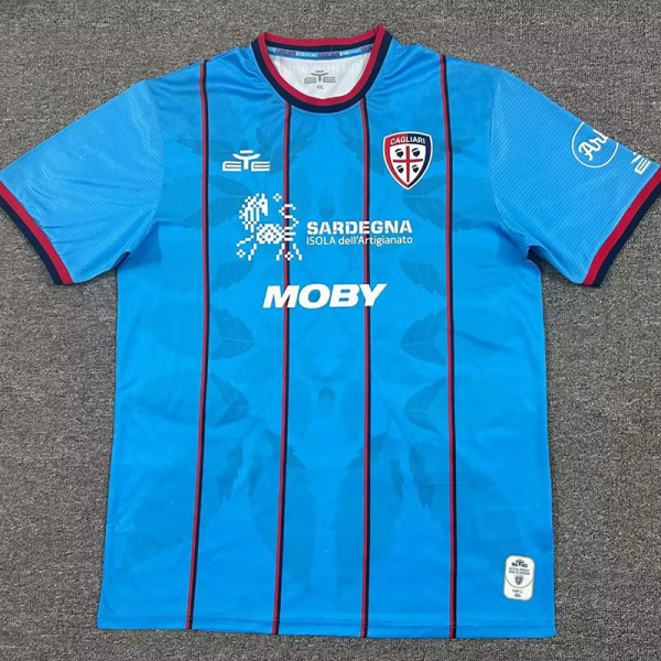 25/26 Cagliari Third Fans Soccer Jersey（左袖广告）