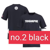 2025 PSG Black  Champions League pure cotton T-shirt#NO.2(纯棉 、黑）