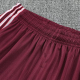 25/26 Bayern Maroon Retro Training Short Suit (直纹）