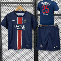 24/25 PSG  Home Champion Edition Kids Soccer Jersey(冠军25）