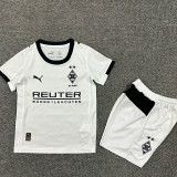 25/26  Monchengladbach Home Kids  Soccer Jersey(左袖广告）