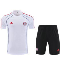 25/26  Bayern White  Training Short Suit (蓝红小边线）