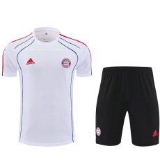 25/26  Bayern White  Training Short Suit (蓝红小边线）