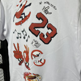 2025 T266 Jordan Fire  Edition  Pure Cotton  White T-shirt