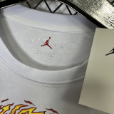 2025 T266 Jordan Fire  Edition  Pure Cotton  White T-shirt