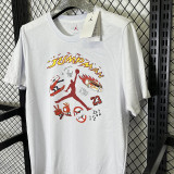 2025 T267 Jordan Fire New Edition  Pure Cotton  White T-shirt