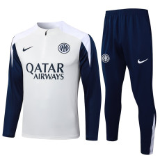 25/26   INT White Grey Half Pull Tracksuit #B2541 (半拉链)