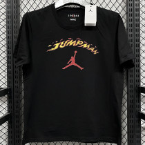 2025 T266 Jordan Fire  Edition  Pure Cotton  Black T-shirt