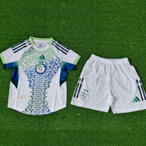 25/26   Algeria White Player Version  Kids Soccer Jersey#A37