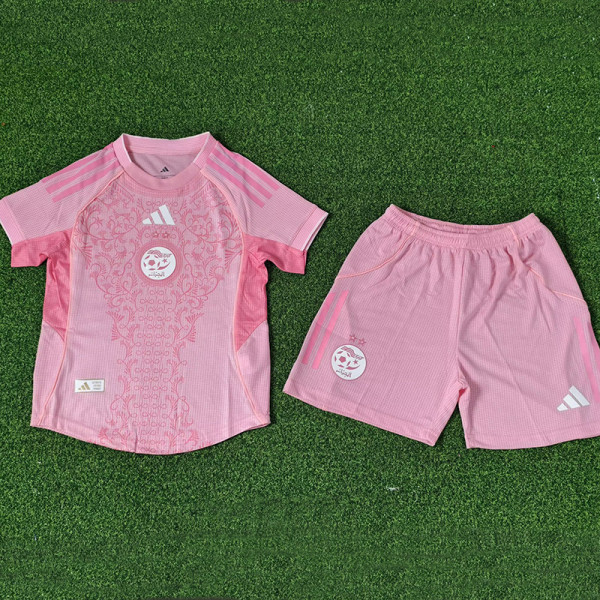 25/26   Algeria  Pink Player Version  Kids Soccer Jersey#A37