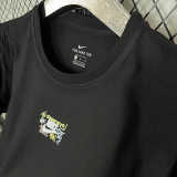 2025 T258  Graffiti NK Black Pure Cotton T-shirt