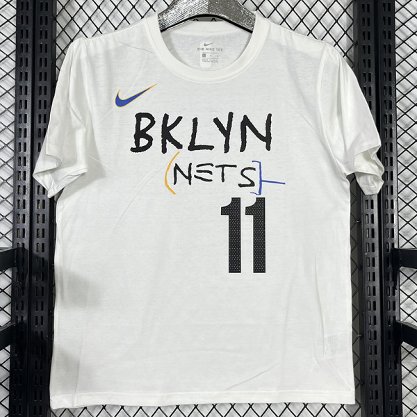 2025 T252  Nets IRVING # 11 NK White  Pure Cotton T-shirt