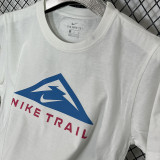 2025 T255  Triangle Mountain NK  White  Pure Cotton T-shirt