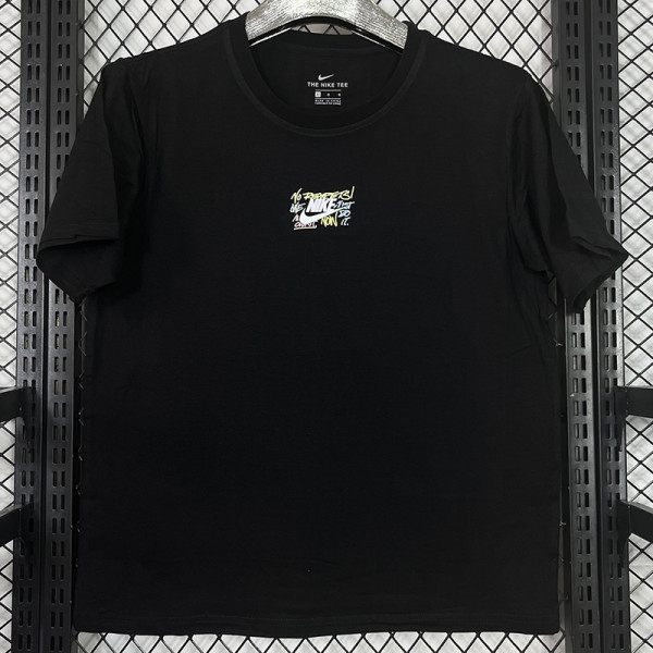 2025 T258  Graffiti NK Black Pure Cotton T-shirt