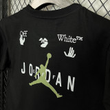 2025 T244 Flying Man Co branded Edition Black  Pure Cotton T-shirt