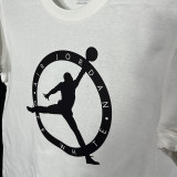 2025 T244 Flying Man Co branded Edition White  Pure Cotton T-shirt