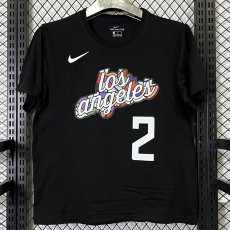 2025 T261 Clippers  LEONARD #12 NK Black  Pure Cotton T-shirt
