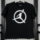 2025 T244 Flying Man Co branded Edition Black  Pure Cotton T-shirt
