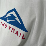 2025 T255  Triangle Mountain NK  White  Pure Cotton T-shirt