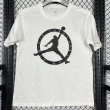 2025 T244 Flying Man Co branded Edition White  Pure Cotton T-shirt