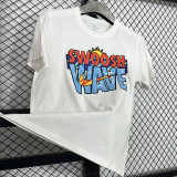 2025 T256  Summer Breeze  White  Pure Cotton  T-shirt
