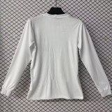25/26 Germany White 125th Anniversary Edition  Long Sleeve  Fans Soccer Jersey(White Logo)\白色队标