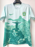 2025 Brazil Christ statue Light Green  Fans Soccer Jersey