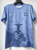 2025 Brazil Christ statue Silver Grey Fans Soccer Jersey