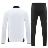 25/26 RMA White  Half Pull  Kids tracksuit  (童装白配黑裤、半拉链)