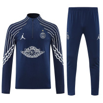 25/26  PSG Royal Blue Half Pull Tracksuit #B2516 (半拉链)
