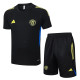 25/26 Man Utd Black Training Shorts Suit#D2569